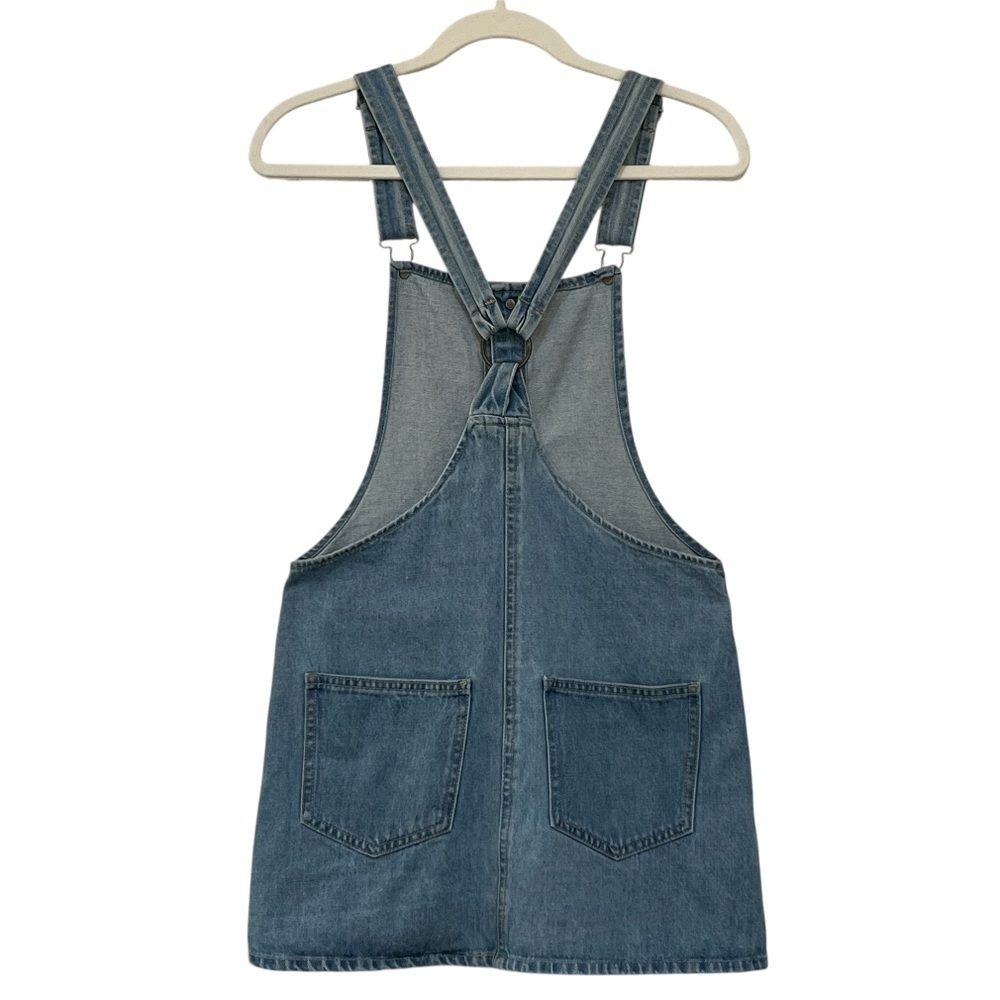 Forever 21 Denim Overall Dress Button Front Racerback Mini Small - Picture 4 of 10